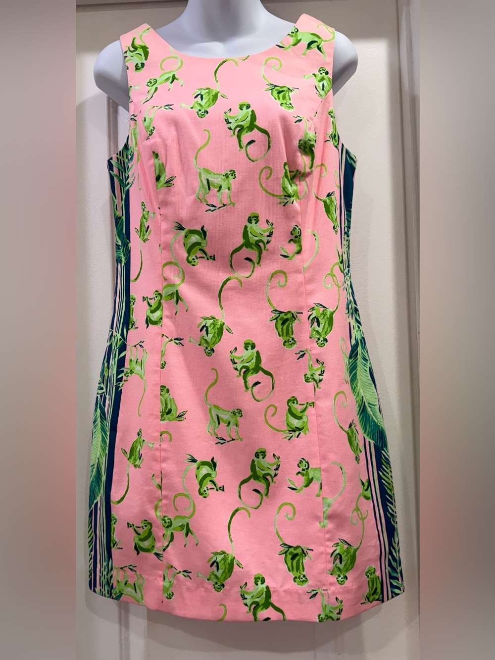 Lilly Pulitzer 🆕🆕 Mila Stretch Shift Dress Monkey Business Coral Tint Size 6